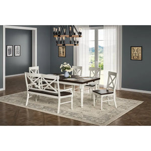Mountain Retreat Bench Dark Mocha & Antique White