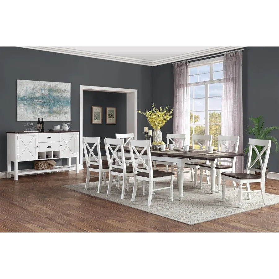 Mountain Retreat 2-Drawer Server Dark Mocha & Antique White