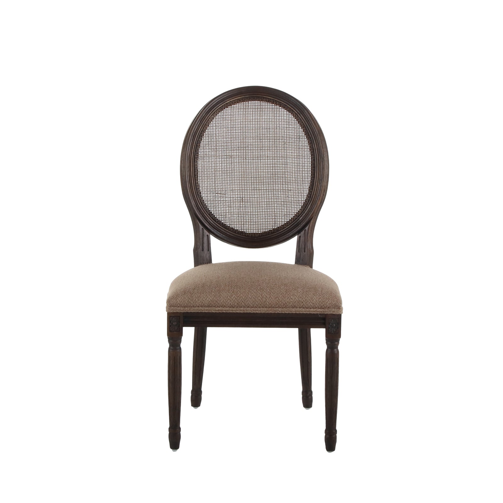 Isabella Traditional Brown Upholstered Dining Chair, Set of 2
