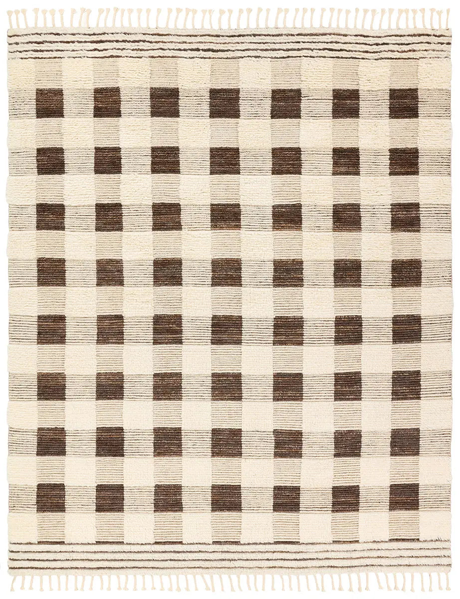 Desouk DSK02 Ivory/Brown Rug