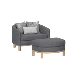 Maeve Chair And Storage Ottoman Set Thundercloud