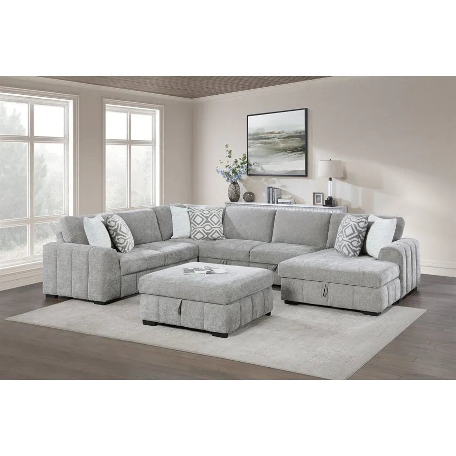 Ritchie Pop-Up Sleeper Sectional Pewter