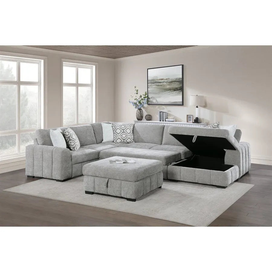 Ritchie Pop-Up Sleeper Sectional Pewter