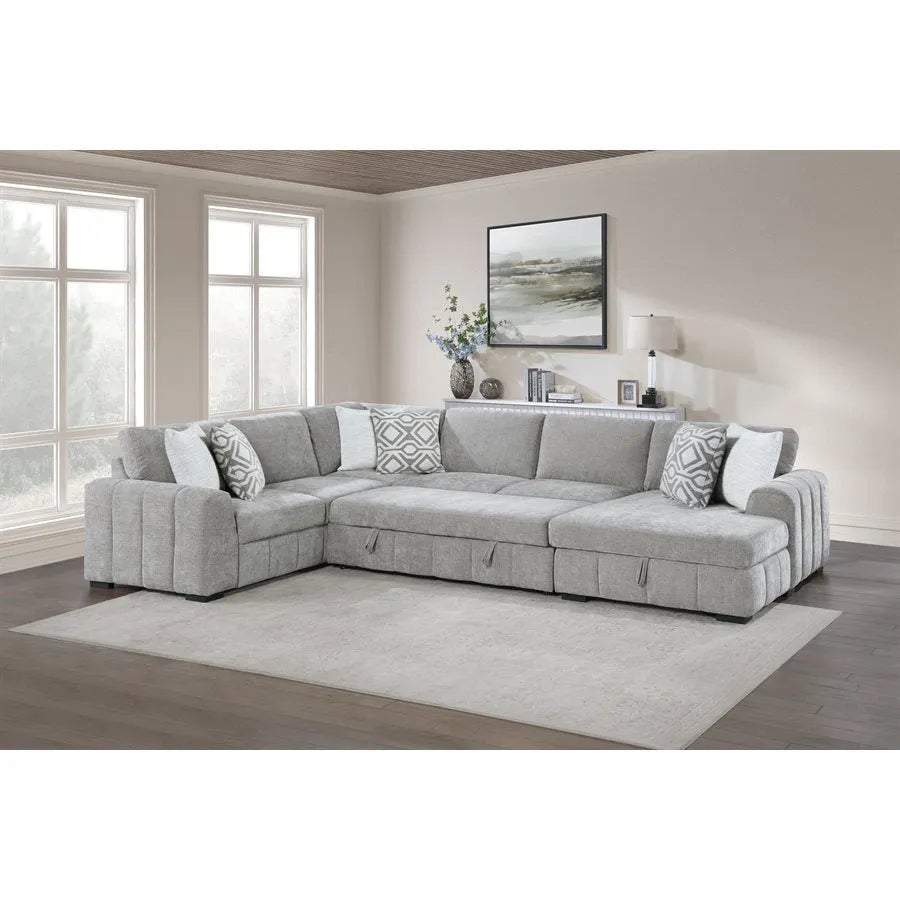 Ritchie Pop-Up Sleeper Sectional Pewter
