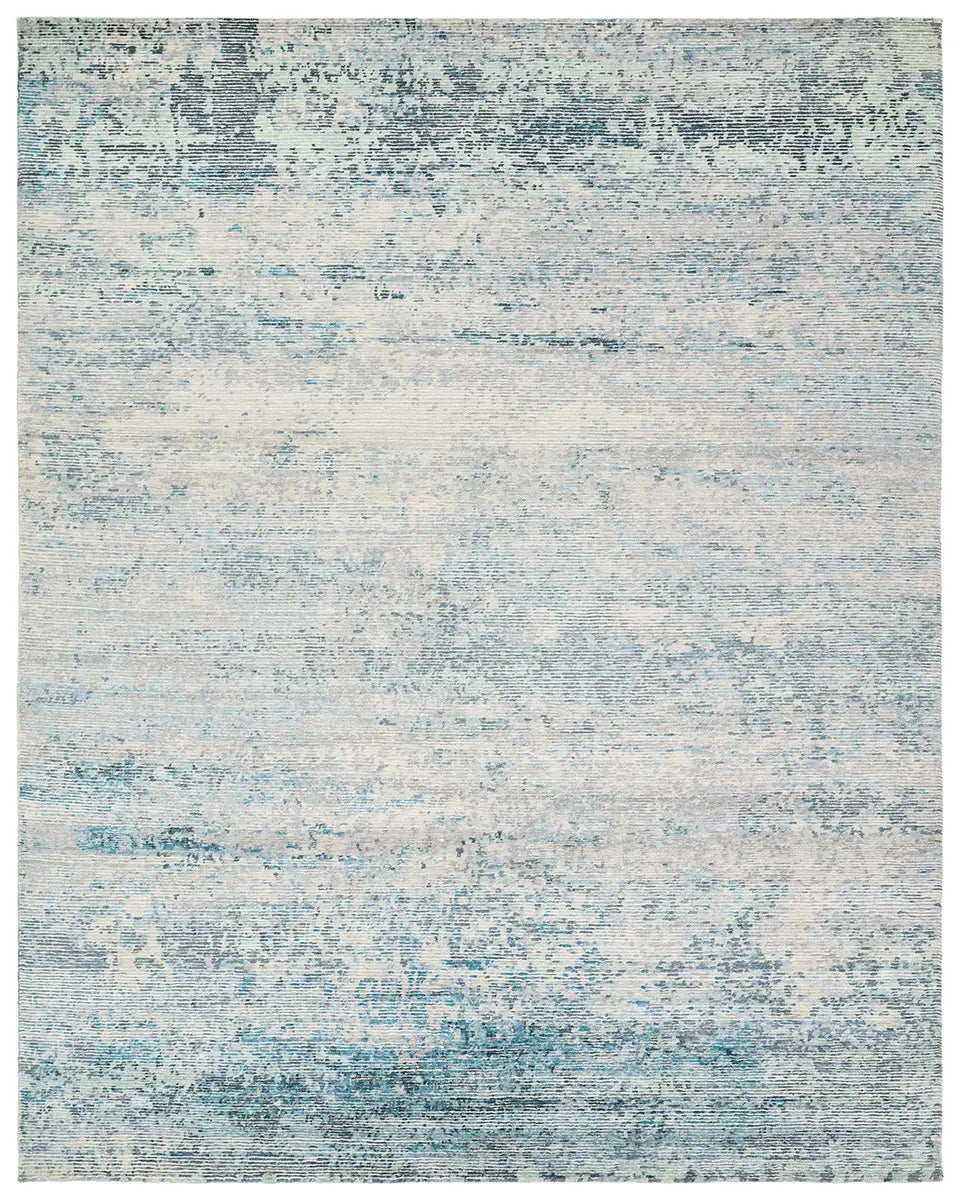 Roshan ROH02 Aqua/Ivory Rug
