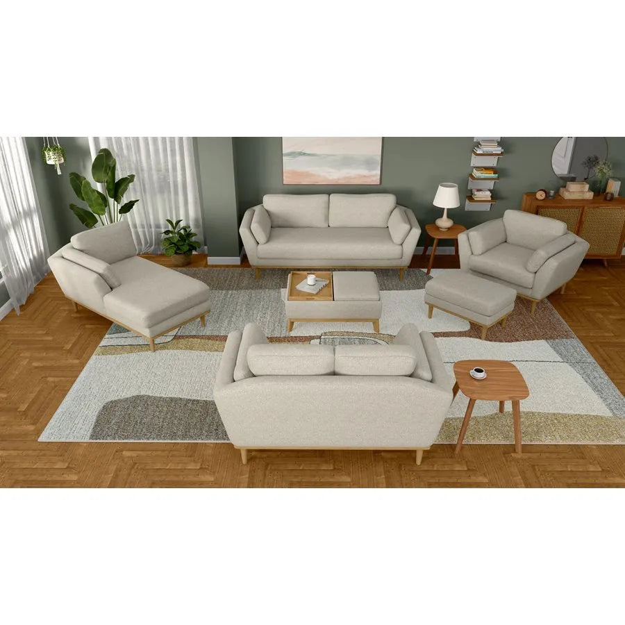 Reverie Reversible Tray Ottoman White Pepper