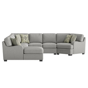 Analiese LAF Chaise 5 Piece Sectional Dove Gray