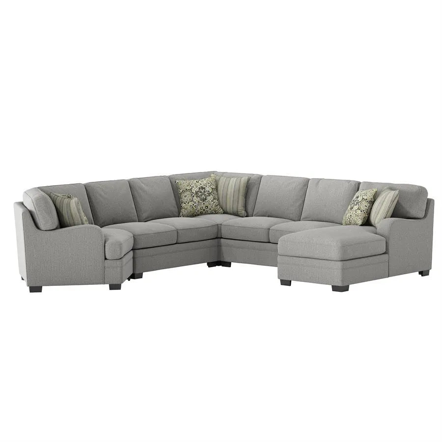 Analiese RAF Chaise 5 Piece Sectional Dove Gray