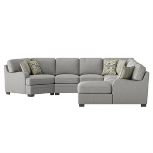 Analiese RAF Chaise 5 Piece Sectional Dove Gray