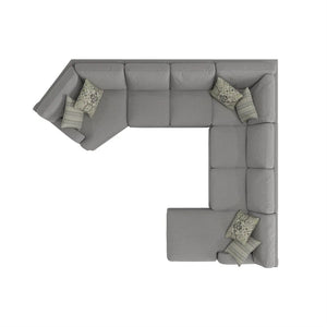 Analiese RAF Chaise 5 Piece Sectional Dove Gray