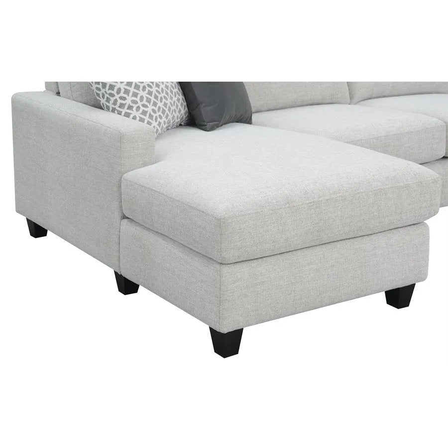 Walker Chaise Sectional Pale Gray