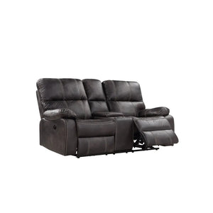 Jessie James Power Reclining Loveseat Dark Graphite