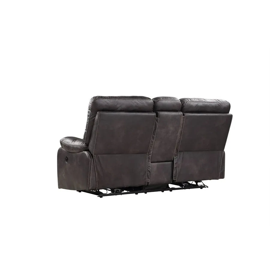 Jessie James Power Reclining Loveseat Dark Graphite