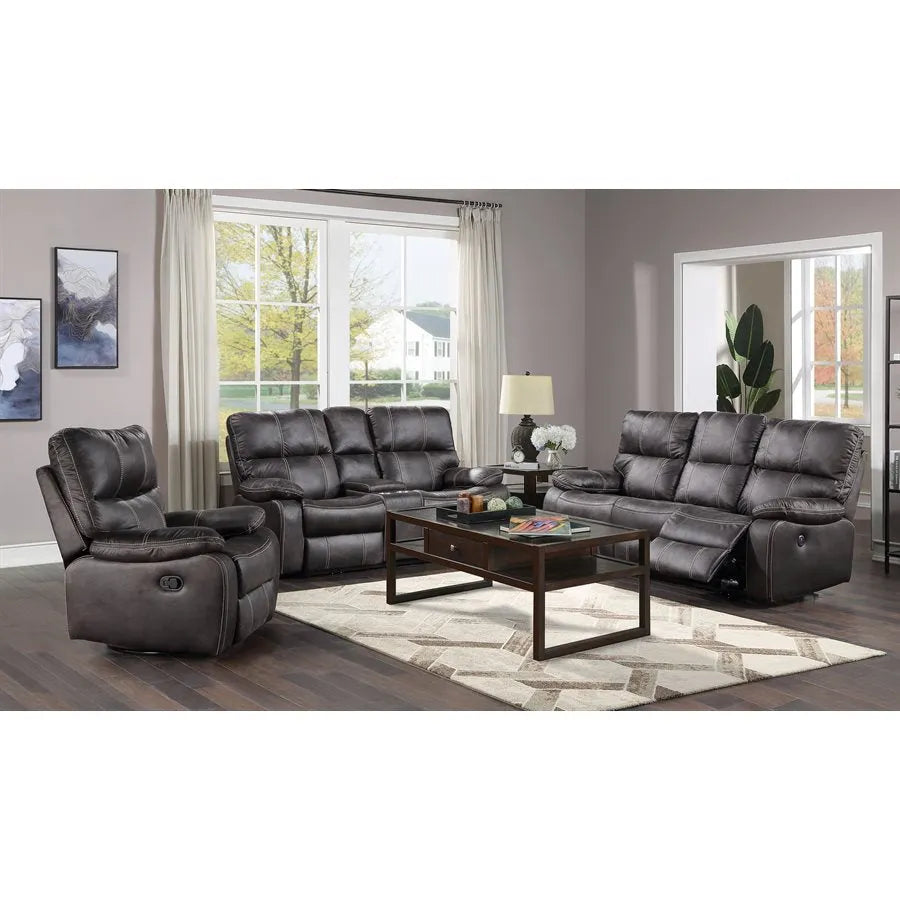 Jessie James Power Reclining Loveseat Dark Graphite