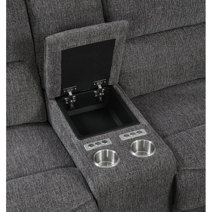 Aurora Sleeper And Power Sectional Lunar Gray