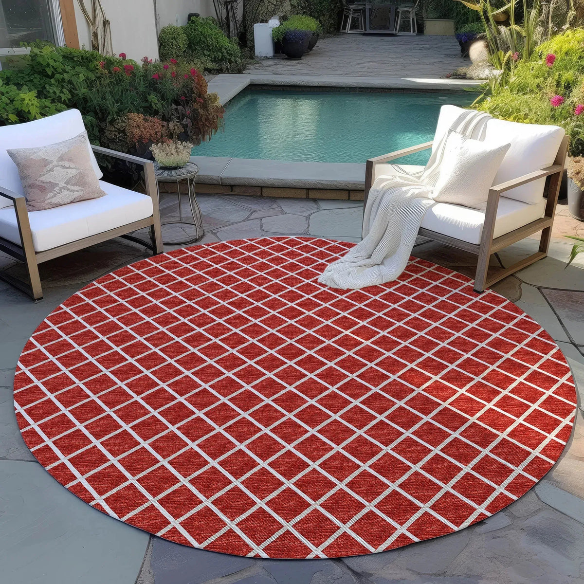 York YO1 Red Rug