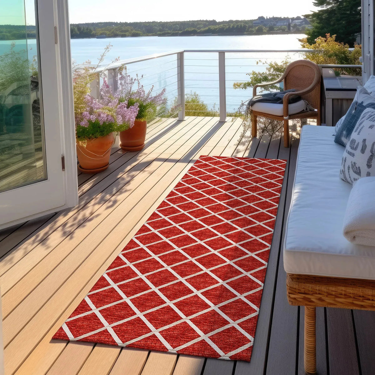 York YO1 Red Rug