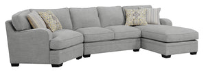 Analiese Rsf Chaise Sectional Dove Gray