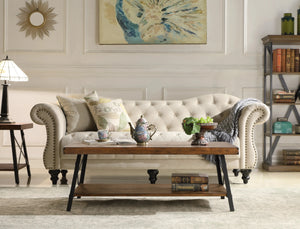 Chandler End Table Pine Brown