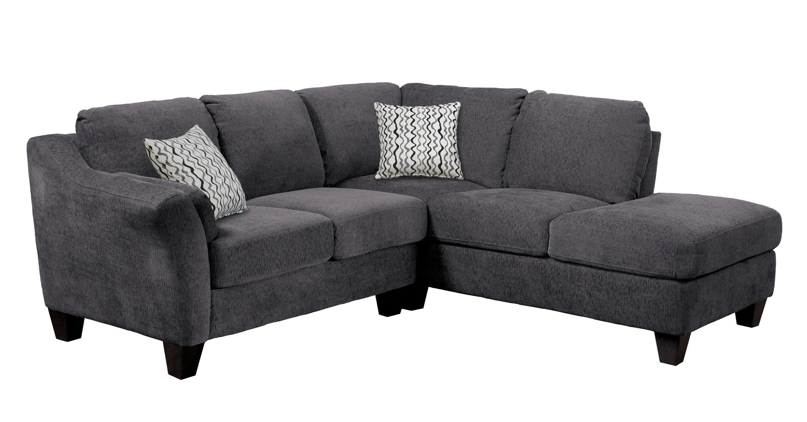 Clayton Ii Rsf Sectional Charcoal Gray