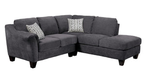 Clayton Ii Rsf Sectional Charcoal Gray