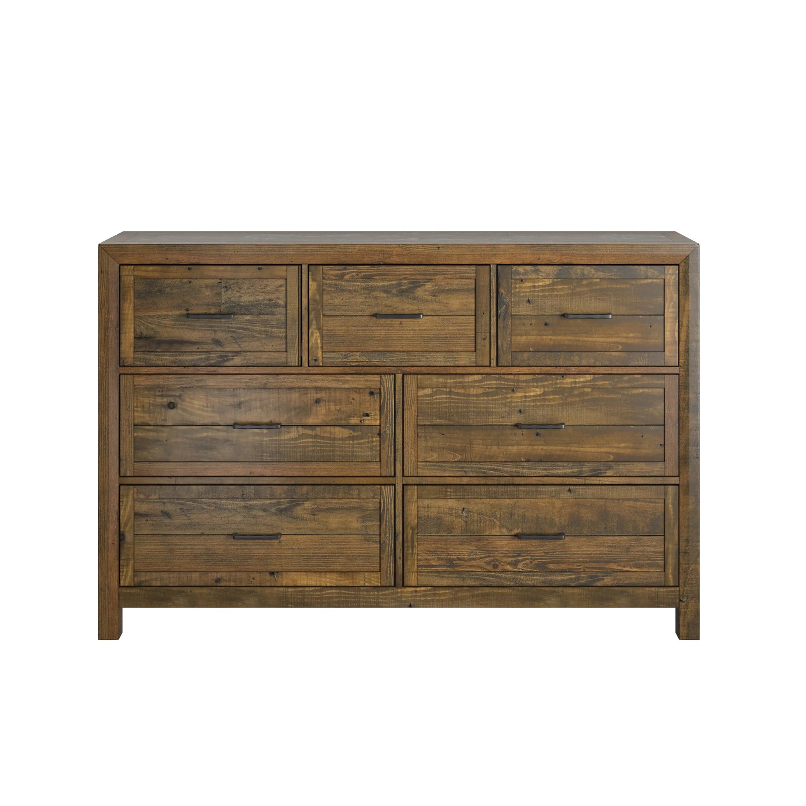 Pine Valley 7-Drawer Dresser Caramel Brown