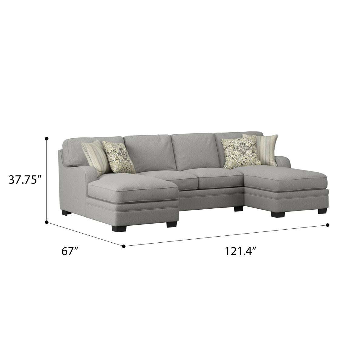 Analiese U-Shaped Sectional Dove Gray