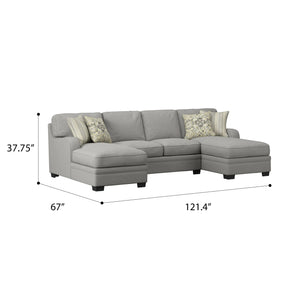 Analiese U-Shaped Sectional Dove Gray