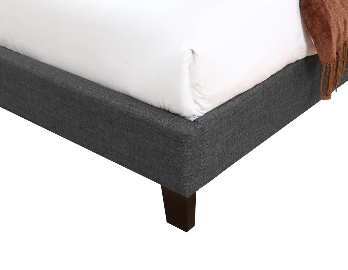 Madison Upholstered Bed Charcoal Gray