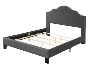 Madison Upholstered Bed Charcoal Gray