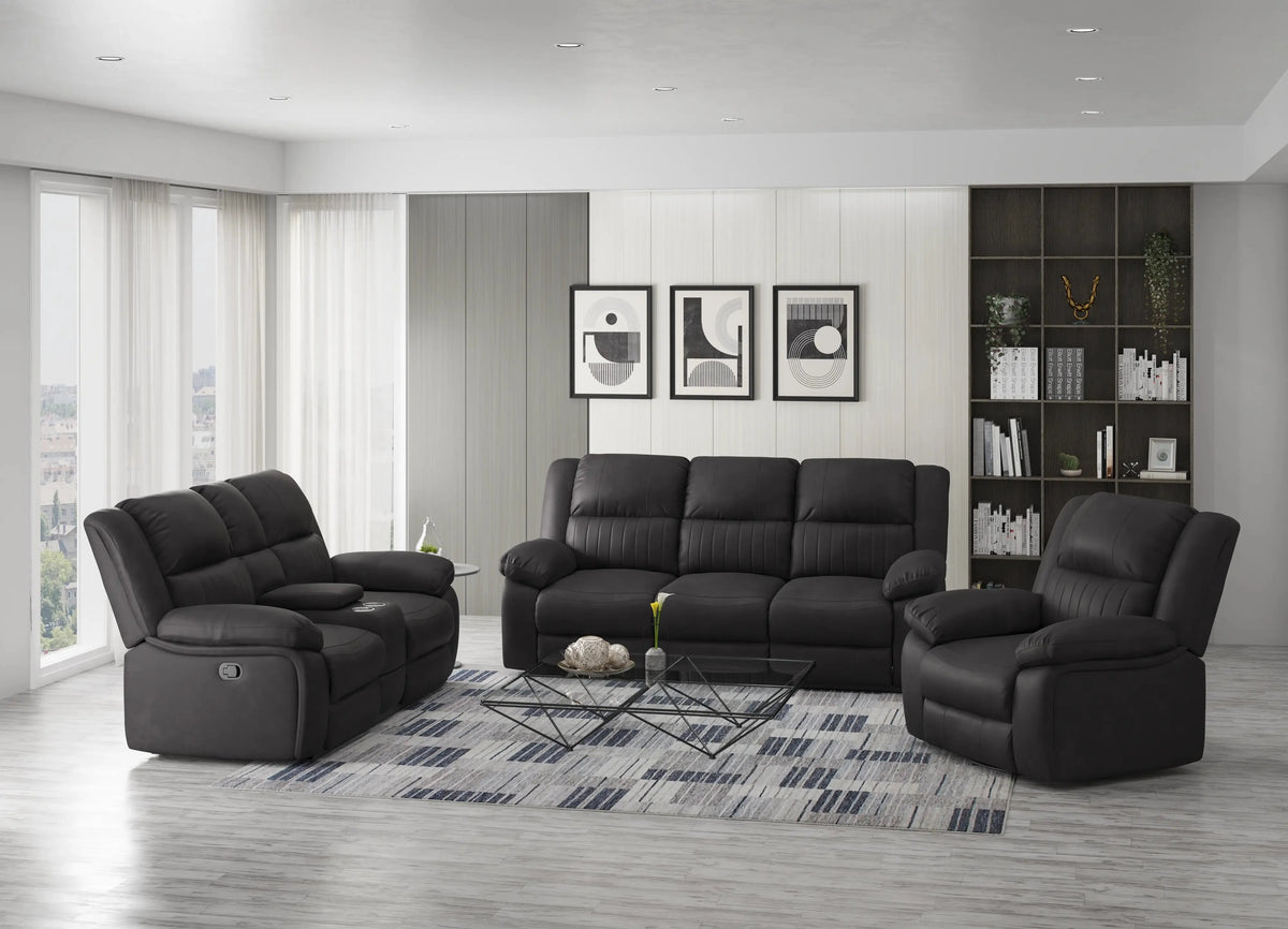 Navaro Swivel Gliding Recliner Black Licorice