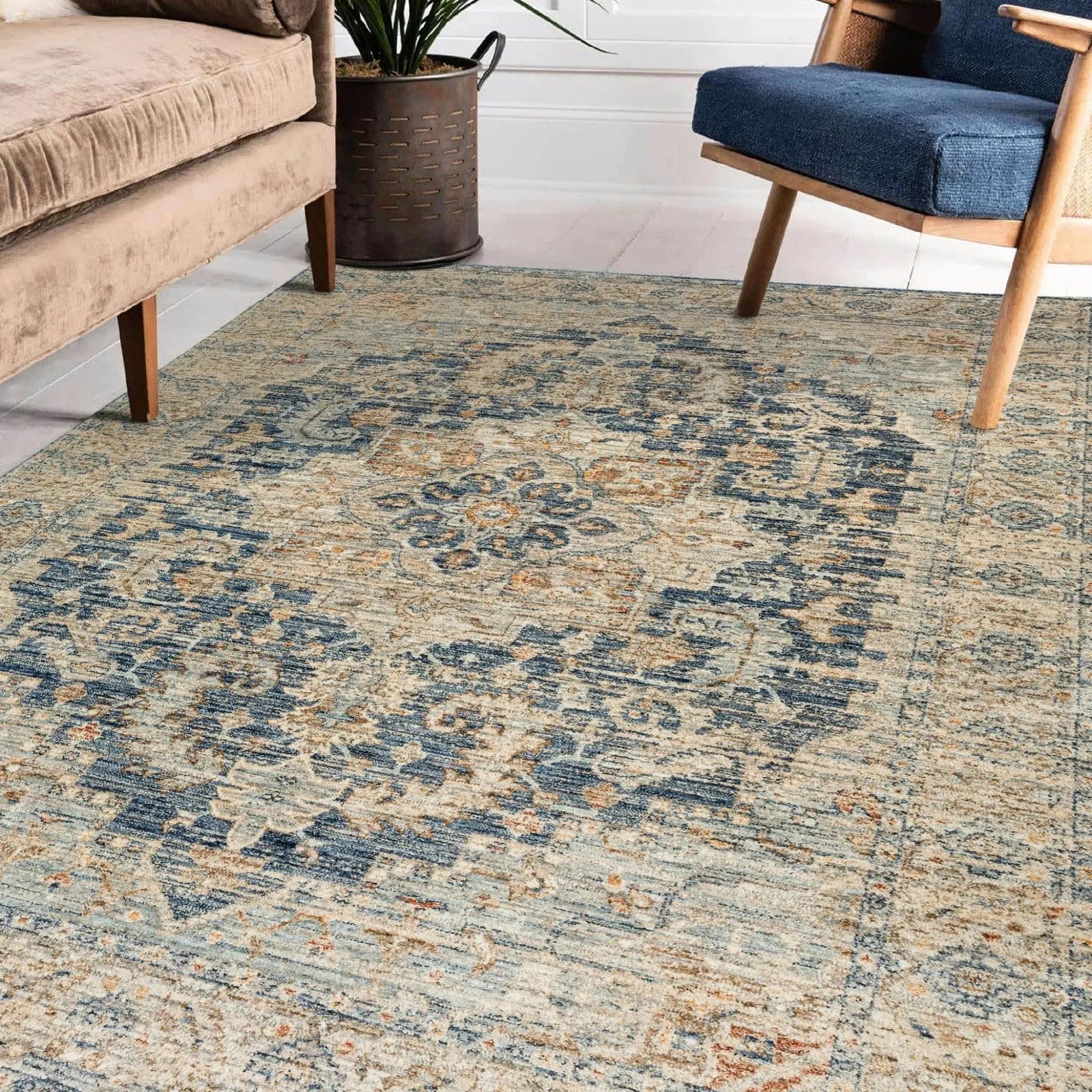 Bergama BE3 Navy Rug