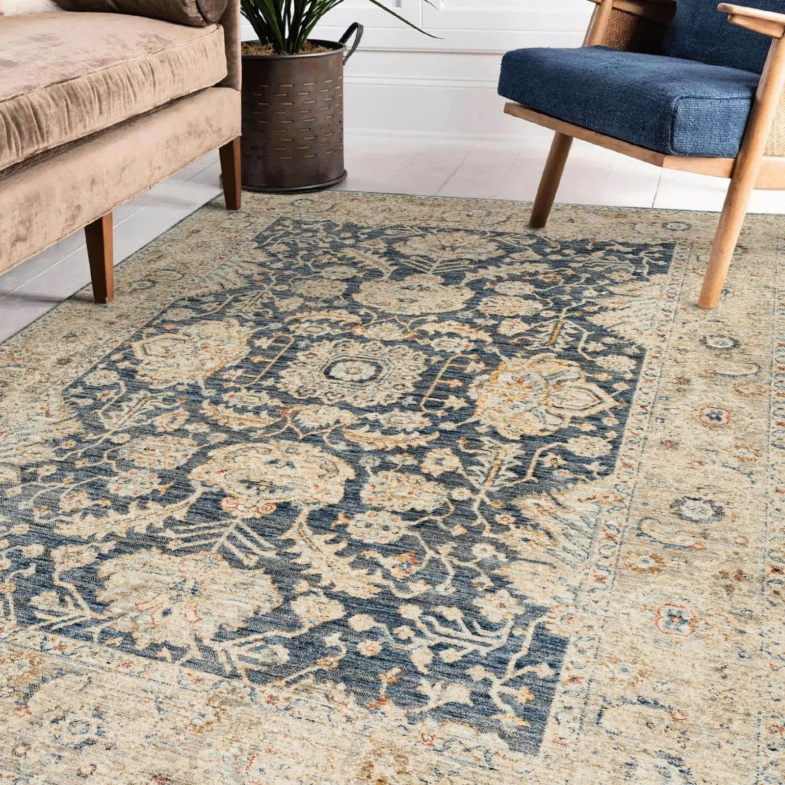 Bergama BE8 Navy Rug