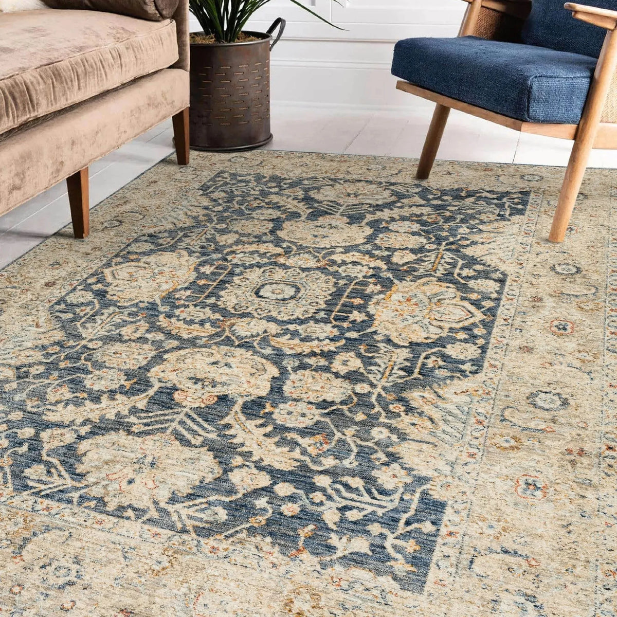 Bergama BE8 Navy Rug