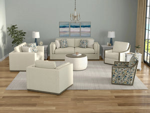 Cecily Swivel Chair Blue Meadow