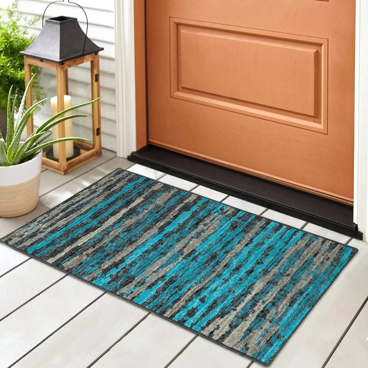 Brisbane BR4 Teal Rug