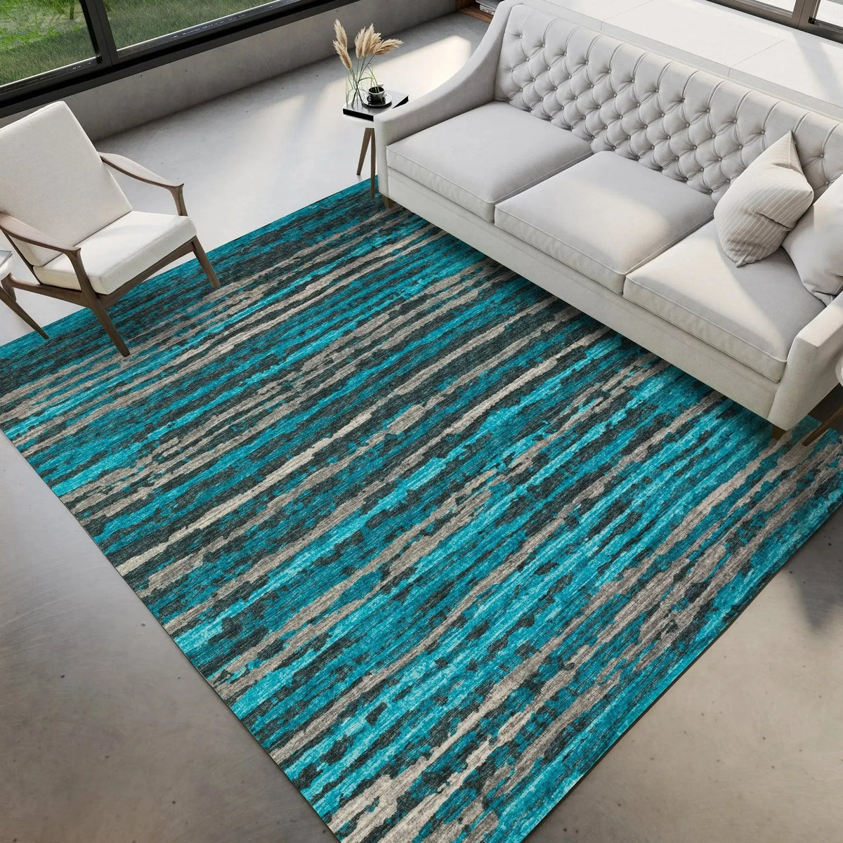 Brisbane BR4 Teal Rug