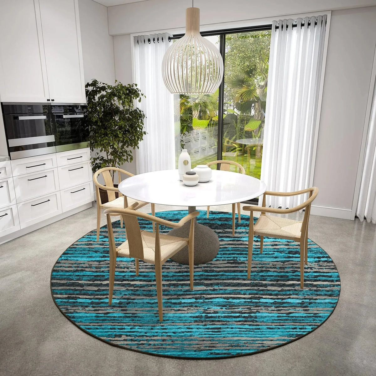 Brisbane BR4 Teal Rug