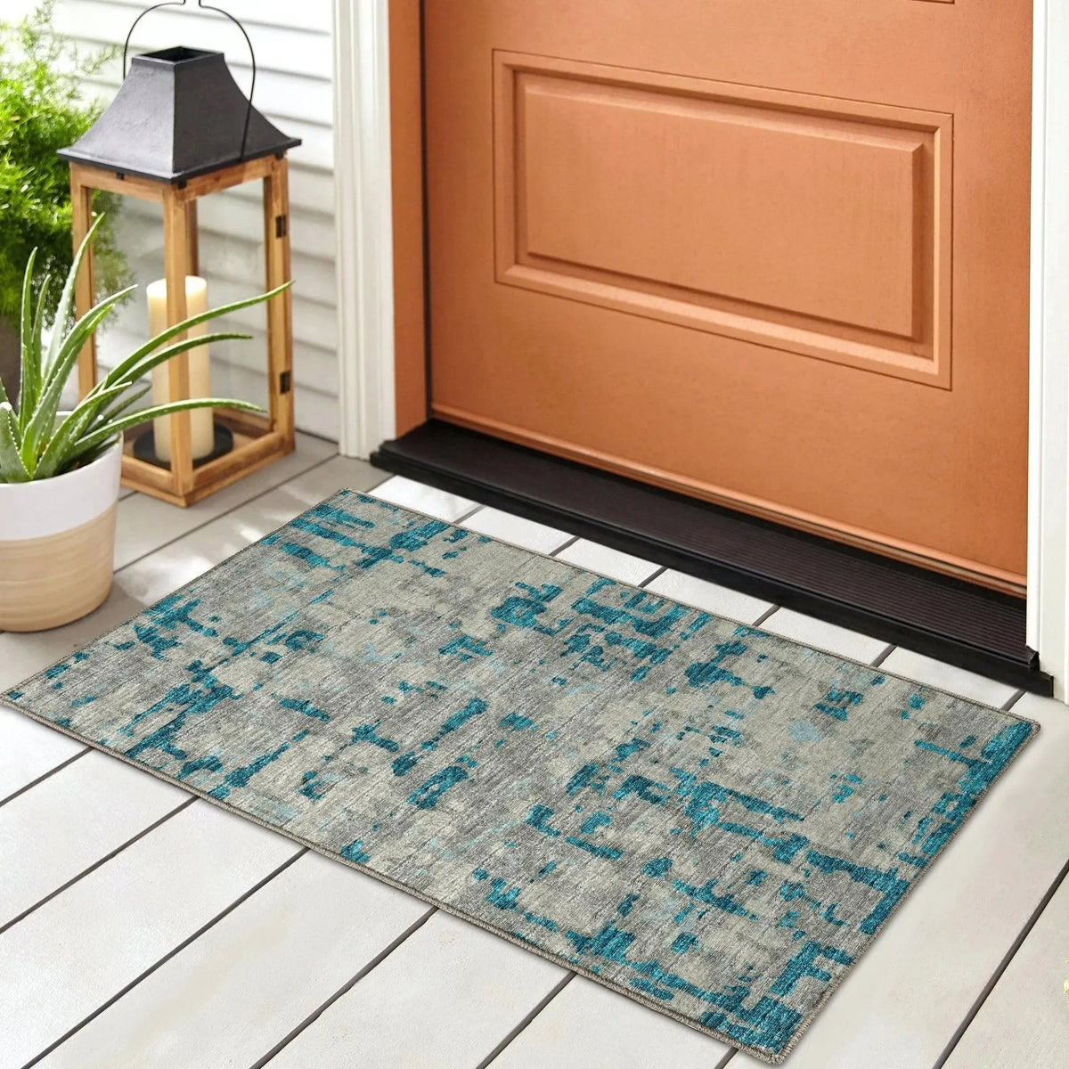 Brisbane BR5 Teal Rug