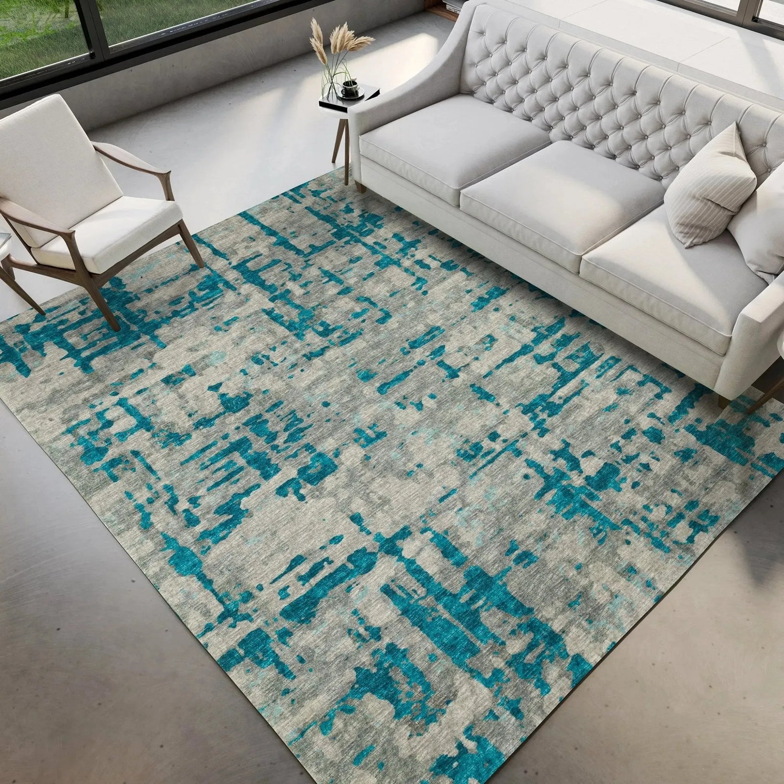 Brisbane BR5 Teal Rug