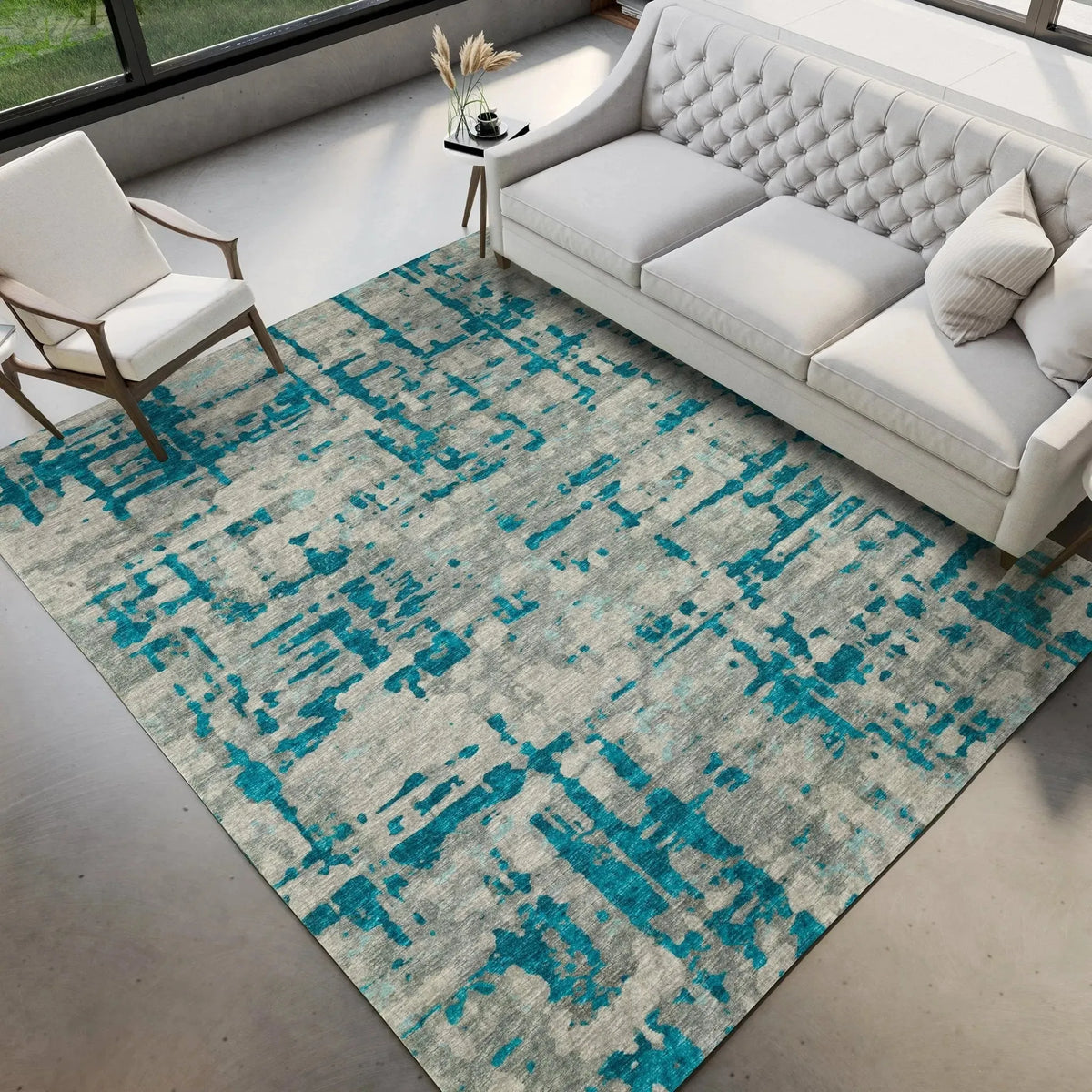 Brisbane BR5 Teal Rug