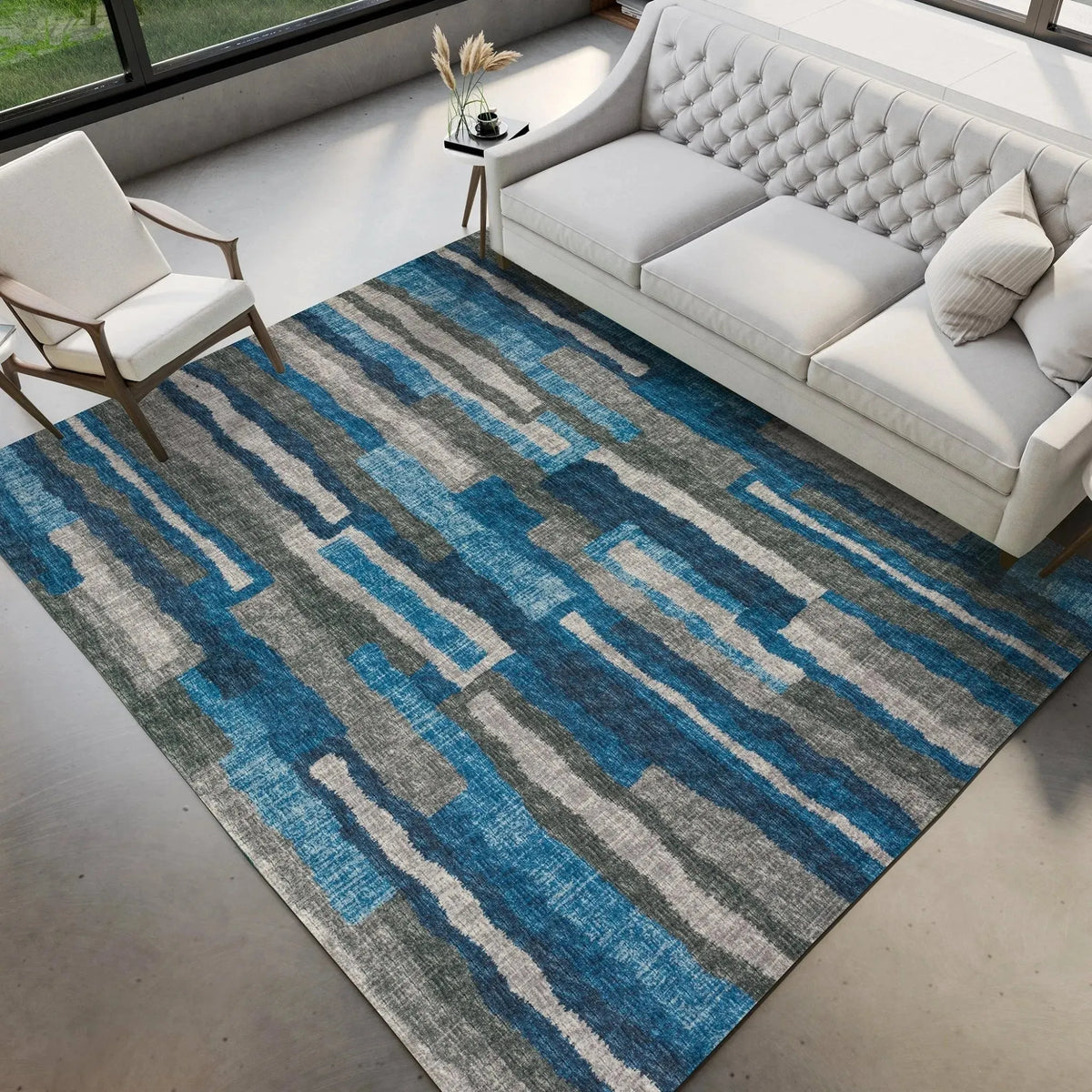 Brisbane BR7 Navy Rug