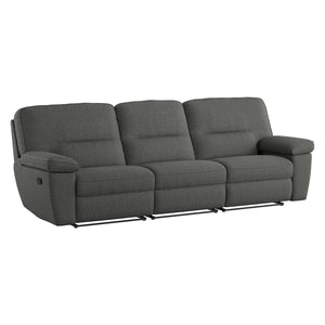 Alberta 3 Seat Reclining Modular Sofa Charcoal Gray
