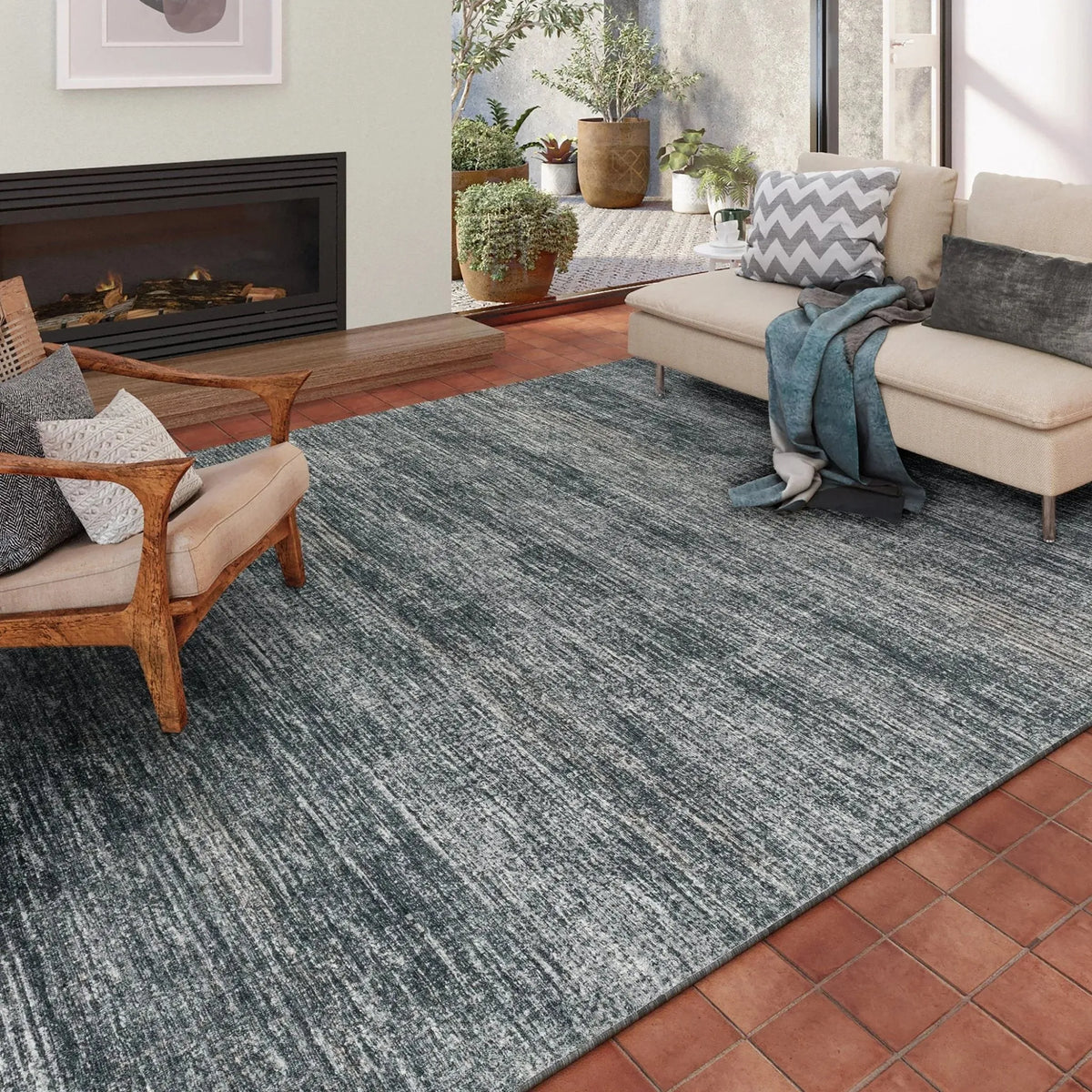 Ciara CR1 Charcoal Rug
