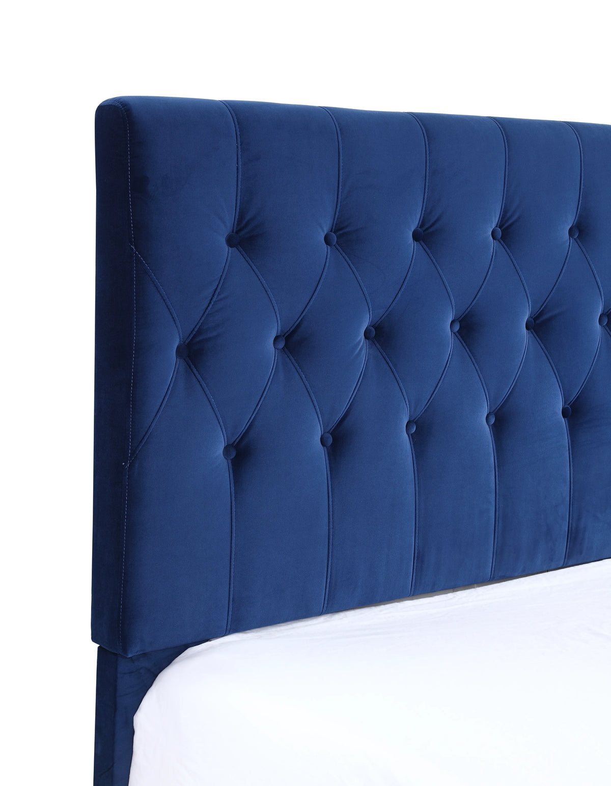 Amelia Upholstered Bed Navy