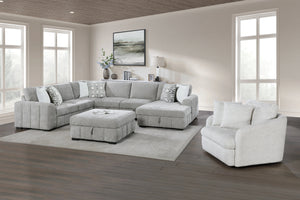 Ritchie Storage Ottoman Pewter