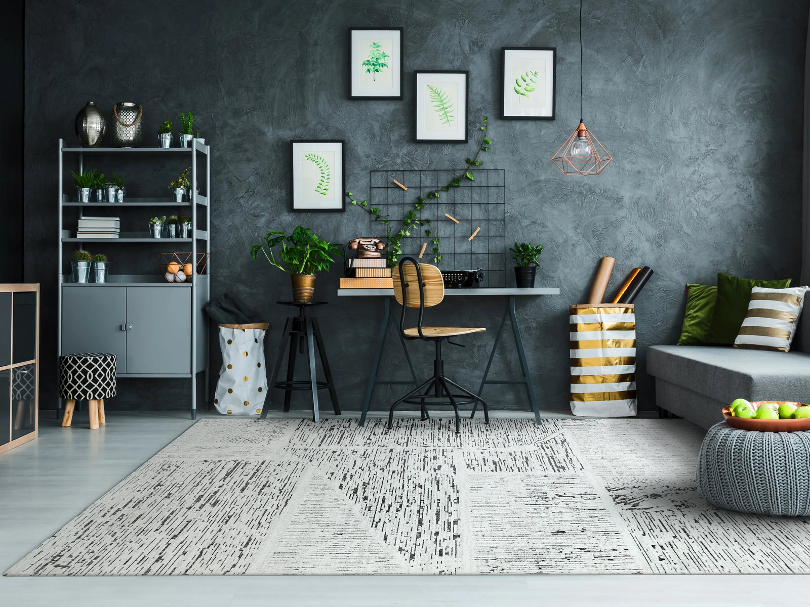 Lotus 8145-190 Ivory/Grey Rug