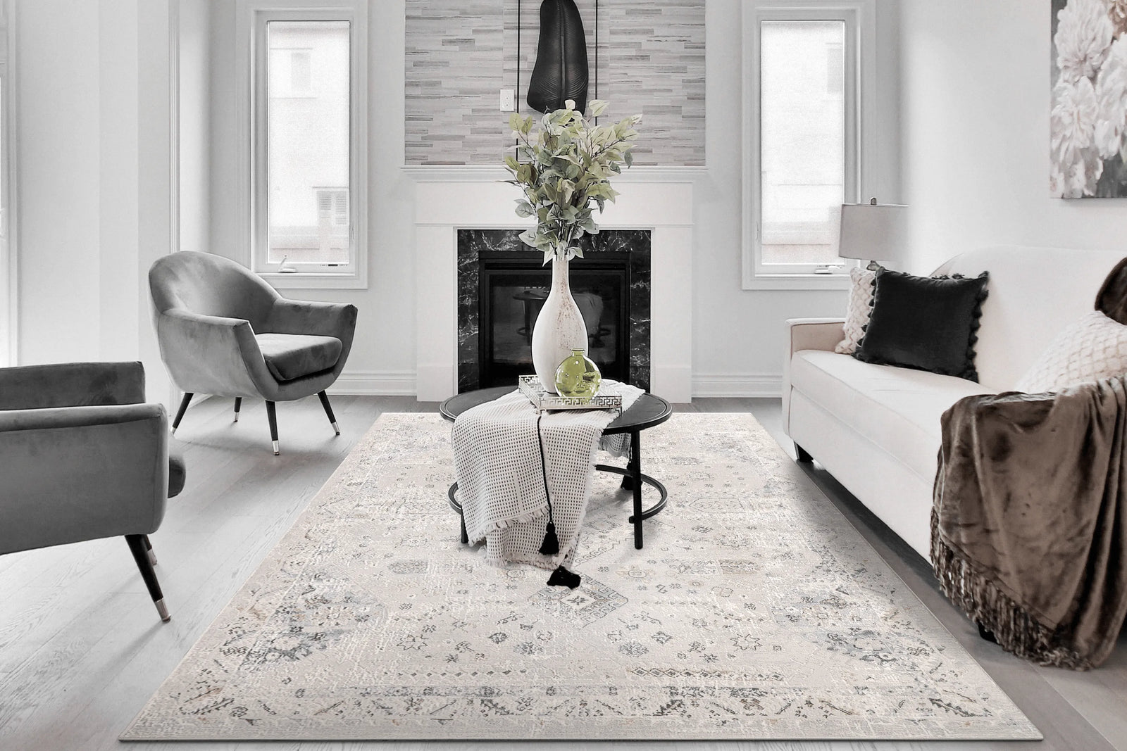 Marina 8056-950 Grey/Blue Rug