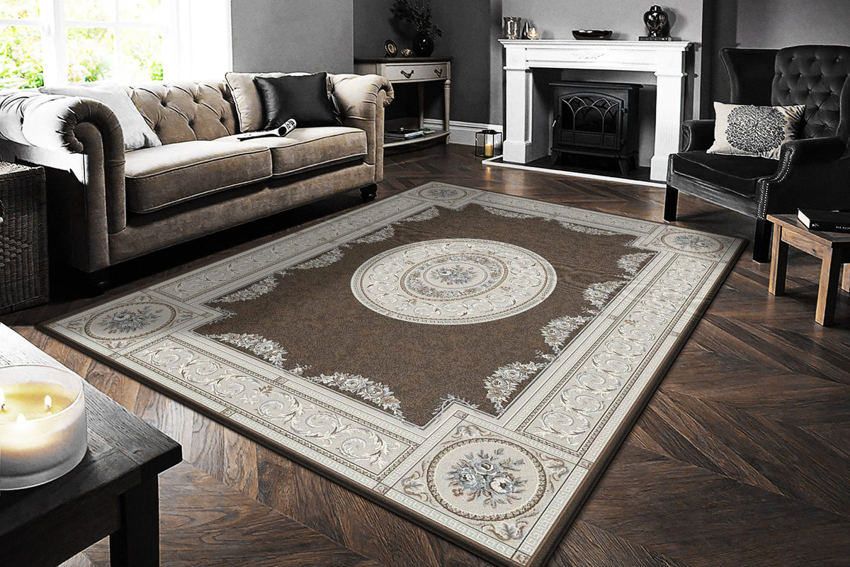 Ancient Garden 57226-3295 Brown/Cream Rug