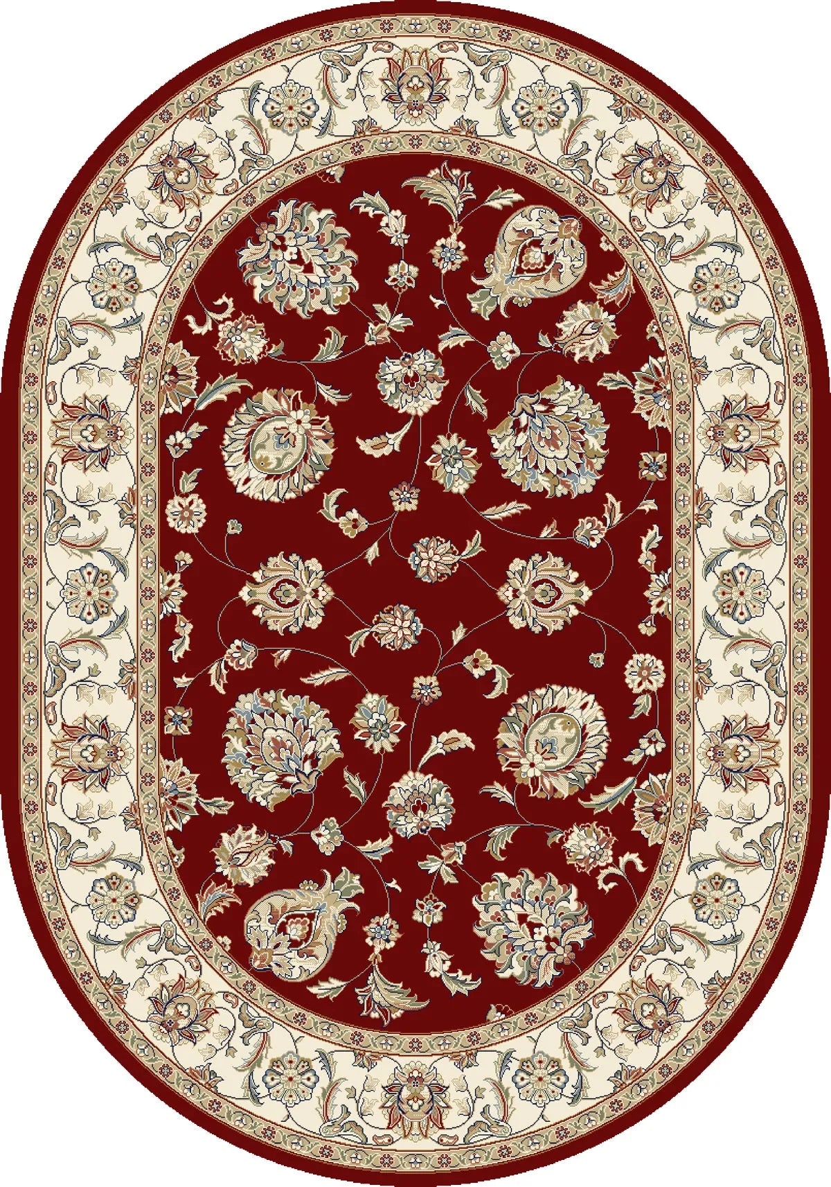 Ancient Garden 57365-1464 Red/Ivory Rug